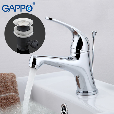Grifo lavabo GAPPO de bronce con montaje en cubierta, mezclador de agua para lavabo de baño, moderno, cascada, G1035 ► Foto 1/6