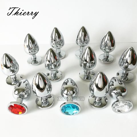 Thierry 100% foto real Metal Anal Butt Plug Acero inoxidable Anal Plug Erotic juguetes sexuales para adultos juegos productos de sexo para las mujeres ► Foto 1/6