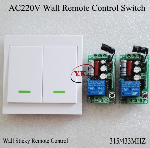 86 pared adhesivo remoto interruptor de Control AC 220V 10A relé de contacto NO COM NC interruptor inalámbrico de RF a luz de casa inteligente lámpara LED remoto ► Foto 1/5