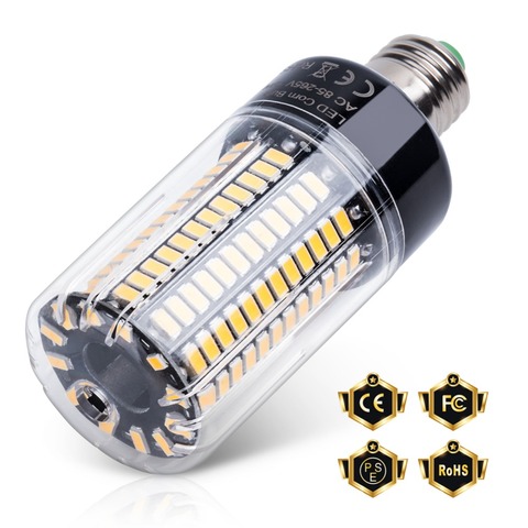 E27 bombilla LED, lámpara de mazorca E14 de 110V, lámpara LED de 220V, lámpara LED 85-265V 28 40 72 108 132 156 189LED, bombilla de luz de ahorro de energía 5736 SMD ► Foto 1/6