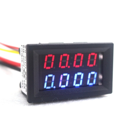 Digital DC 200 V 0-10A voltímetro amperímetro rojo azul LED doble pantalla voltaje medidor de corriente indicador Fuente de alimentación DC4V-28V ► Foto 1/6