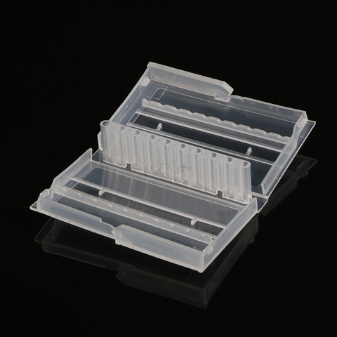 Caja de almacenamiento vacía de plástico para brocas de uñas, soporte para fresas de 10 agujeros ► Foto 1/6