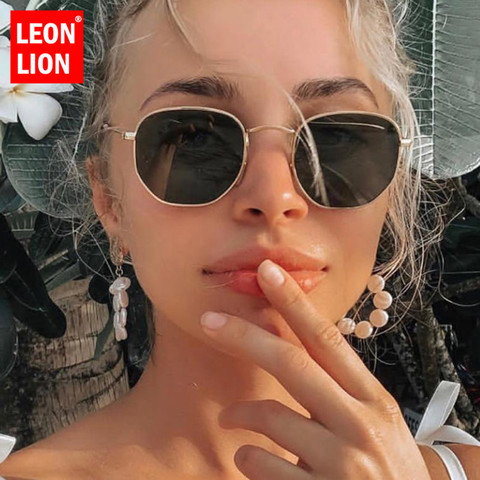 LeonLion 2022, gafas De Sol clásicas De Metal para mujer, gafas De diseño De marca De lujo, gafas De conducir para mujer, gafas De Sol masculinas ► Foto 1/6