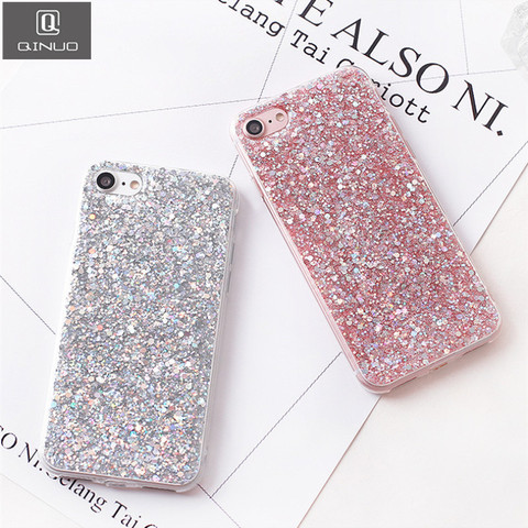 QINUO brillante caja del teléfono para Xiaomi Redmi 5 Plus 6 6 6 5 5 5 6 6 7 Pro Bling Glitter funda para Xiaomi mi 8 9 SE A2 Lite Fundas ► Foto 1/6