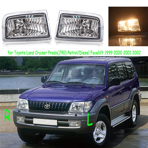 Para Toyota Land Cruiser Prado (J90) gasolina/diésel Facelift 1999 2000 2001 2002 parachoques delantero faros antiniebla lámparas halógenas ► Foto 1/6