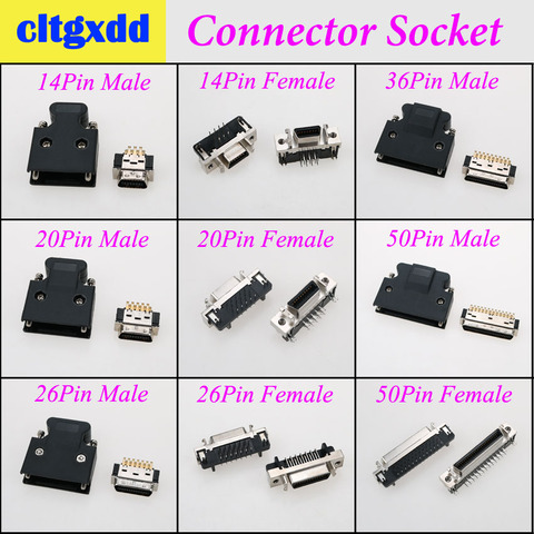 Cltgxdd MDR 14 20 26 36 50 Pin Compatible 3M SCSI CN conector Puerto 10314, 10320, 10326, 10336, 10350 Cable de alambre Tipo De Soldadura ► Foto 1/6