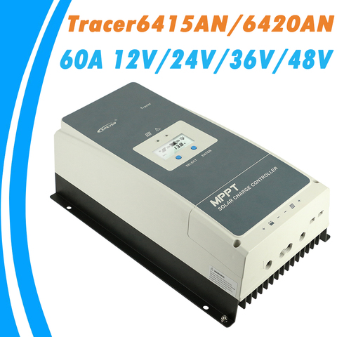 Controlador de carga Solar EPever MPPT 60A, pantalla LCD de retroiluminación de 12V, 24V, 36V y 48V para entrada PV máxima de 200V, grabación en tiempo Real, 6415AN ► Foto 1/6