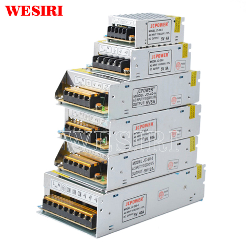 DC5V 2A/3A/4A/5A/8A/10A/12A/20A/30A/40A/60A interruptor de alimentación LED transformadores WS2812B WS2801 SK6812 SK9822 APA102 tira de LED ► Foto 1/6