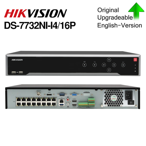 Hikvision-DS-7732NI-I4 POE para cámara IP, 16 canales, H.265, 12mp, compatible con NVR POE de Audio bidireccional, HIK-CONNECT ► Foto 1/1