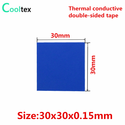 Cintas de transferencia adhesiva conductoras térmicas, pegatinas de doble cara para refrigeración de disipador térmico electrónico, 30x30x0,15mm, 40 Uds. ► Foto 1/1