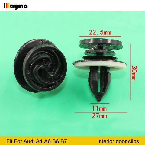 Plásticos clips para Audi A4 puerta Interior tarjeta Clips de sujetador Panel de montaje Auto Accesorios Estilo 10x 20x 50x 100x ► Foto 1/4