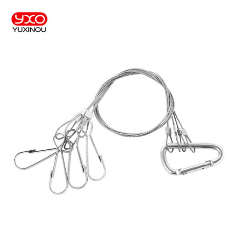 Kit de suspensión de luz, Gancho de cuerda colgante de acero inoxidable, luces colgantes de Cable de acero galvanizado, accesorios de luces de cultivo, 10/15kg, 22/33 libras ► Foto 1/6