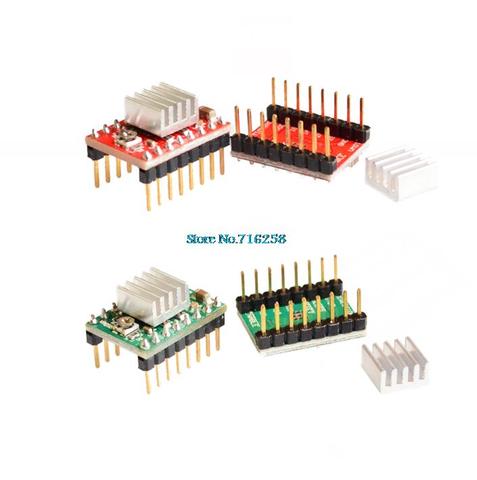 ¡Producto Nes! 10 unids/lote Reprap paso a paso conductor A4988 paso a paso-controlador de motor con disipador de calor ► Foto 1/5