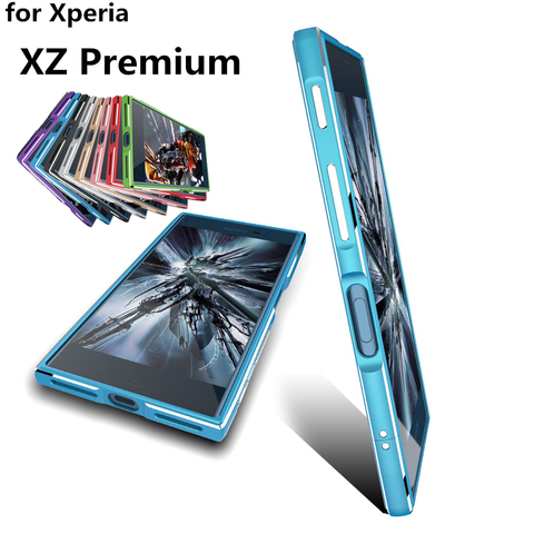 Funda para Sony XZ Premium, parachoques de aluminio ultrafino de lujo para Sony Xperia XZ Premium G8142 E5563 + 2 películas (delantera + trasera) ► Foto 1/6