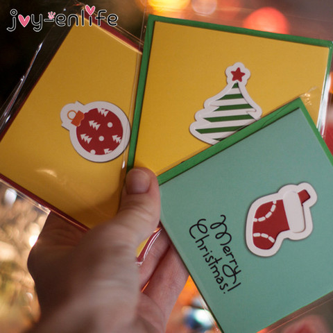 Tarjetas de Felicitación creativas de Feliz Navidad para niños, Mini tarjetas de felicitación navideñas, tarjeta de regalo, fiesta de Navidad, 12 Uds. ► Foto 1/6