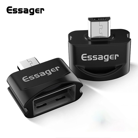Essager OTG adaptador Micro USB para Samsung Xiaomi Huawei Android Micro USB macho a USB 2,0 hembra Microusb OTG adaptador convertidor ► Foto 1/6