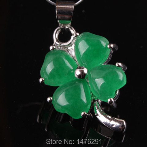 ¡Caliente! 18X22MM piedra de imitación verde Jades de cuatro-Hoja de colgante gema 1 Uds ► Foto 1/5