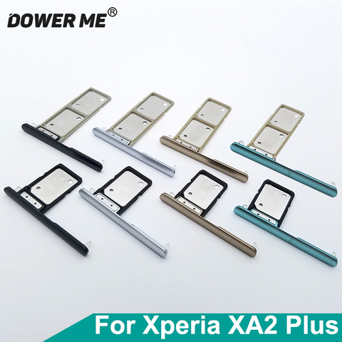 Dower Me-Ranura para bandeja SIM, lector de Sim soporte de tarjetas Dual individual con cubierta para Sony Xperia XA2 Plus XA2P 6 pulgadas ► Foto 1/6