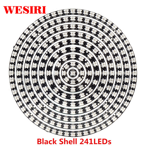 WESIRI WS2812B DIY LED anillo 1 8 12 16 24 32 40 48 60 93 241 Bits LEDs WS2812B SK6812 5050 incorporado RGB direccionable DC5V anillo LED ► Foto 1/6