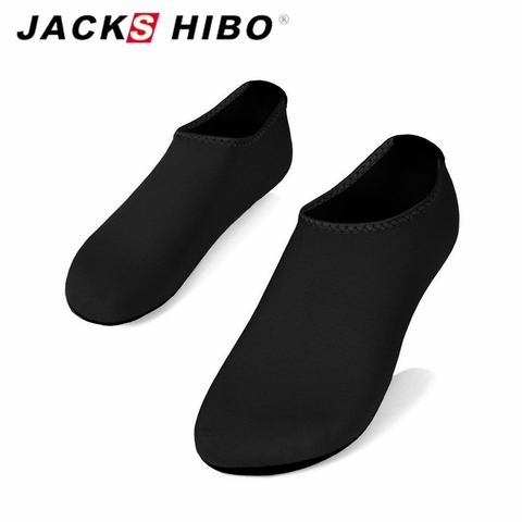 JACKSHIBO-zapatos de agua para hombre, zapatillas de natación masculinas con diseño de Color sólido, para playa y agua ► Foto 1/6