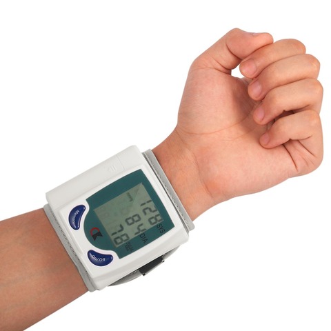 Inicio automático De muñeca Digital Lcd Monitor De presión arterial tonómetro portátil medidor De presión arterial Oximetro De Dedo ► Foto 1/6