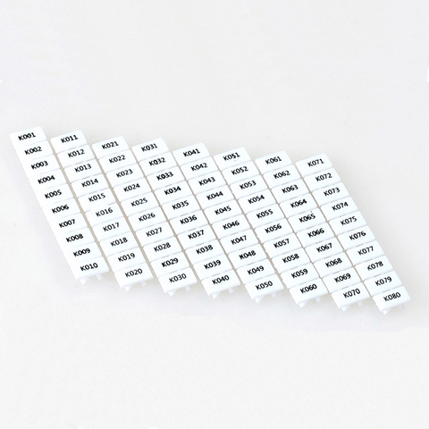 ZB6-tira de rotuladores en blanco o con números estándar, para Módulo de relé ultrafino o bloques de terminales, 10 Uds. ► Foto 1/3