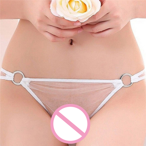 Tanga Sexy de malla de tiro bajo para mujer, bragas en Tanga transparentes, microtanga Sexy, bragas para mujeres, ropa interior lisa, lencería ► Foto 1/1