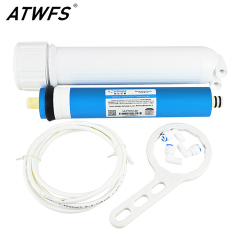ATWFS-filtro de agua 1812 RO, carcasa de membrana + 50gpd, membrana Vontron RO + sistema de filtro de agua de ósmosis inversa, algunas Partes ► Foto 1/6