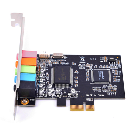 Tecnología de conector de canal PCI-E 6, tarjeta de sonido digital 5,1 auténtica, chip CMI8738, PCI Express 5,1, tarjeta de audio estéreo ► Foto 1/5