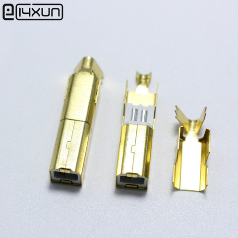 1 Juego de conector USB tipo B, conector hembra de soldadura, conector PCB, tipo USB-B, chapado en oro, enchufe USB HIFI ► Foto 1/6
