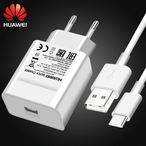Huawei P20 P10 pro lite rápido adaptador de cargador 9V2A Nota 8 9 V8 P9 más nuevo de tipo de pared cable USB tipo C de carga - Historial de precios
