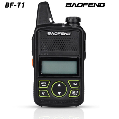 Mini walkie-talkie de BF-T1 frontal ultradelgado, UHF, 400-470MHz, transceptor FM para Hotel, al aire libre, gran oferta ► Foto 1/6
