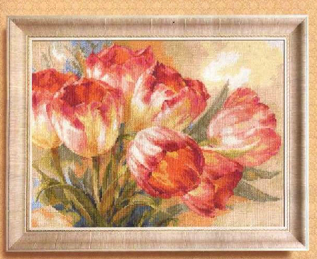 Alisa-Kit de punto de cruz de tulipanes, tulipanes, tul, envío gratis ► Foto 1/1