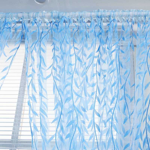 Pastoral Willow pura hilo cortinas para sala de estar de tejidos de gasa Simple Panel de cortinas de ventana de Textiles para el hogar ► Foto 1/6