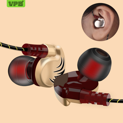 VPB V11-auricular, deportivo con cable y súper bajos de 3,5mm con micrófono, auriculares manos libres para Samsung ► Foto 1/6