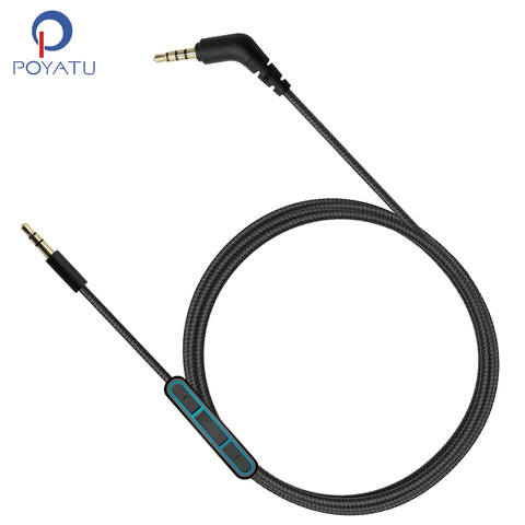 POYATU-Cable auxiliar para auriculares Meizu HD50, Cable de Audio macho con micrófono remoto para IPhone, Samsung y android ► Foto 1/6