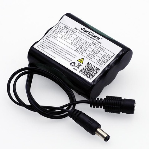 VariCore 12 v 12 v 2600 mAh 18650 Li-Ion Pack de batería recargable para 35W lámpara LED Camera DC CCTV enchufe 5,5*2,1 MM ► Foto 1/3
