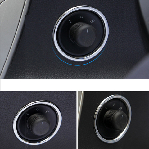 ABS cromo decorativo círculo genial espejo retrovisor mando lentejuelas para Chevrolet. Cruze sedan Sonic astra Opel mokka Coche ► Foto 1/6