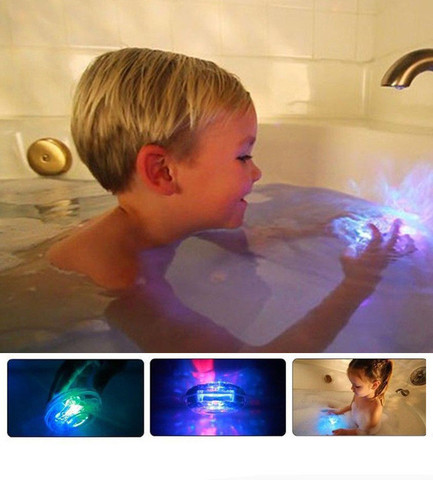 Juguetes de baño para bebé, en el momento de baño divertido colorida cambiante, juguete de luz LED divertido para fiesta en la bañera, juguetes para el baño ► Foto 1/6