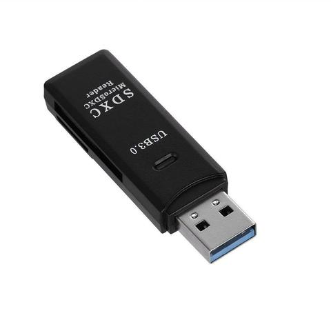 Lector de tarjetas USB 3,0 adaptador USB SDXC TF 2 en 1 para tabletas, PC, portátil, ordenador Mini, USB 3,0, lector de tarjetas TF para escritorio ► Foto 1/6