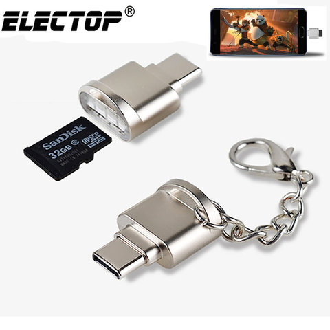 Lector de tarjetas portátil USB 3,1 tipo C, USB-C de tarjetas de memoria TF, Micro SD, OTG, Adaptador tipo C, para Samsung, Macbook, Huawei y LeTV ► Foto 1/6