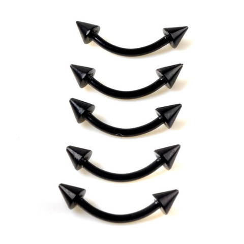 Cool moda Spike ceja Barbells con anillos 17G 18G 19G de ojo de acero inoxidable anillos de joyería Piercing del cuerpo para mujeres 5 uds ► Foto 1/6