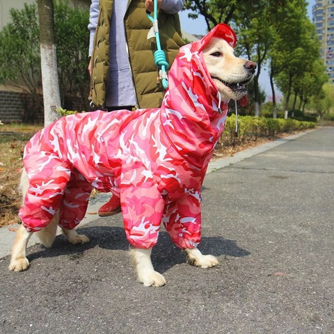 Gran Perro impermeable grande chica chico mono chaqueta de lluvia impermeable ropa para mascotas golden retriever Labrador Sibirskiy haski ropa ► Foto 1/6