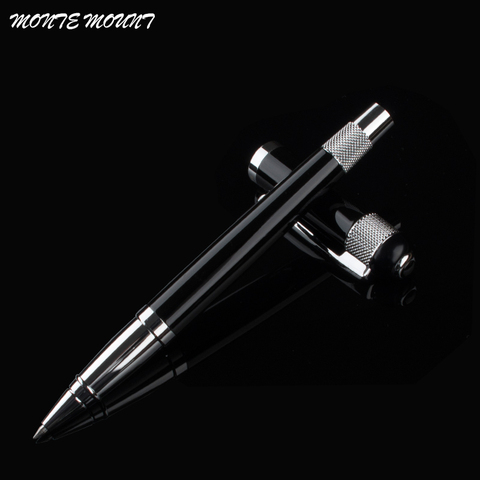 Bolígrafos montura de rodillo bolígrafo negro Caneta de lujo suministros de escritura bolígrafos ► Foto 1/5