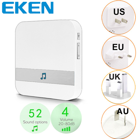 Campana inteligente para Puerta de interior, timbre con WiFi, CA de 110-220V, enchufe de EE. UU., UE, Reino Unido, AU, aplicación XSH para EKEN Chime V5 V6 V7 para B30 B10 B50 B60 B70 ► Foto 1/6