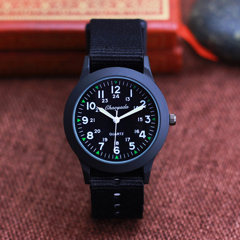 Chaoyada-Reloj de pulsera de cuarzo con puntero luminoso para niños y niñas, cronógrafo militar impermeable de 24 horas, 2022 ► Foto 1/6