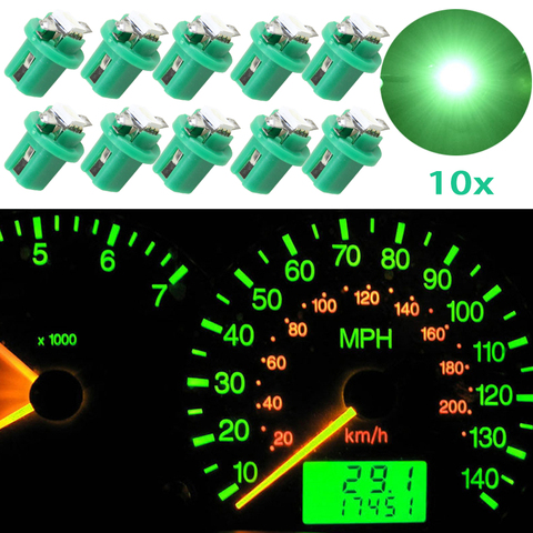 10 unids verde B8.5D 509 T B8.5 5050 LED 1 SMd T5 lámpara auto cuña del coche gauge Dash bombilla dashboard instrumento 12 V car styling ► Foto 1/6