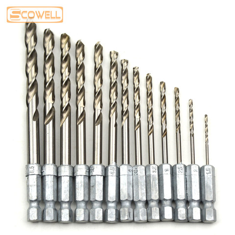 30% de descuento DIN338 totalmente molido 13 Uds 1/4 caña hexagonal HSS twist juego de brocas Cambio rápido vástago broca set corte metal 1,5-6,5 ► Foto 1/6