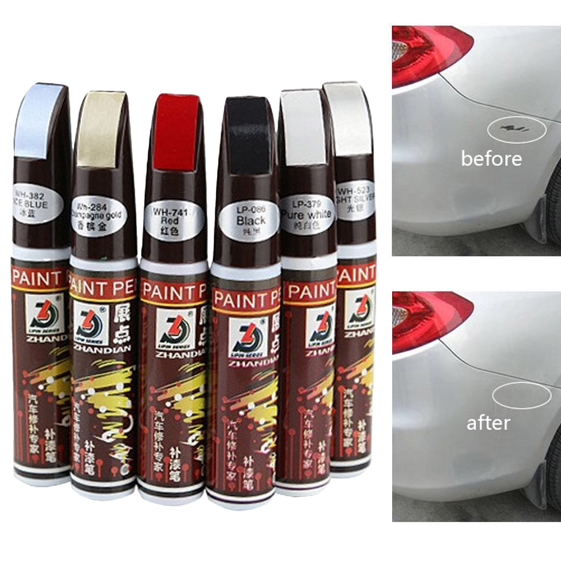 Lapiz Rotulador Repara Arañazos Pintura Coche Auto Repair Paint Pen pincel  fix