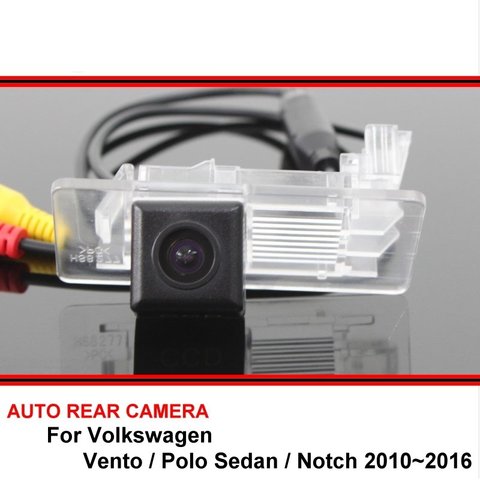 Para Volkswagen Vento VW Polo Sedan primera coche copia inversa CCD HD retrovisor cámara de Vista trasera de estacionamiento impermeable noche visión ► Foto 1/6